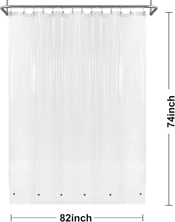 Barossa Design 82x74 Wide Shower Curtain Liner - Image 6