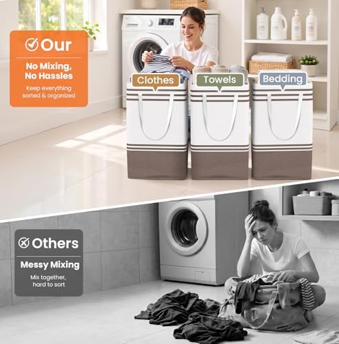 TranquilRelax 3-Pack Laundry Basket, Laundry Hamper - Image 6
