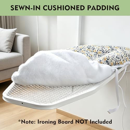 Seiritex 14 x 42 inch Over the Door Ironing Board Cover, Heat Reflective and - Image 2