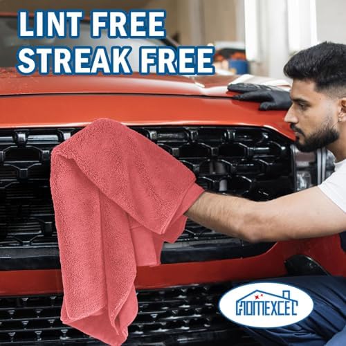 HOMEXCEL Professional Large Microfiber Car Drying Towels 2 Pack - Image 7