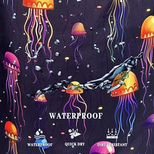Jellyfish Laundry Basket Oxford Cloth Foldable Hamper 18.9x16.5 Inch - Image 5