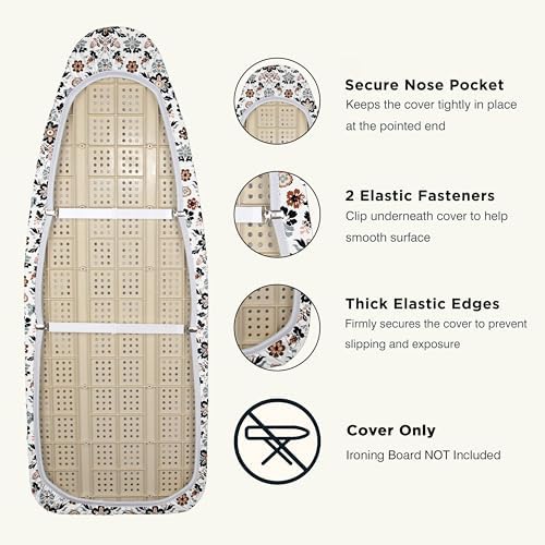 UniSimp Ironing Board Cover and Pad 18"x49" Extra Thick Natural Cotton - Image 3