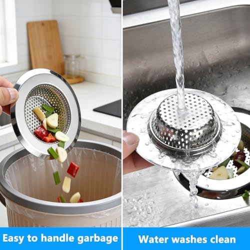 2PCS Sink Drain Strainer Set, 4.5 Inch Outer Diameter - Image 5