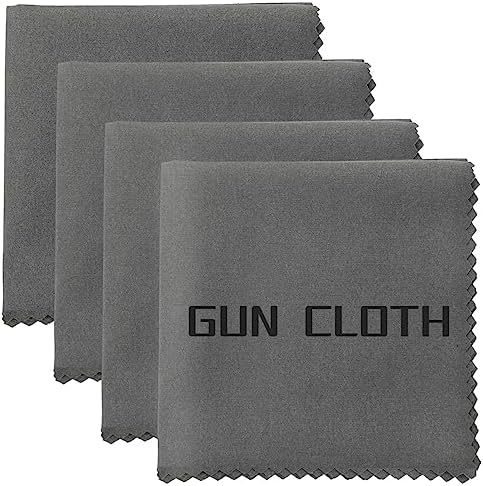 4 Pack Microfiber Gun Cleaning Cloth, Reusable Microsuede Cleaning/Polishing by Miaozhun