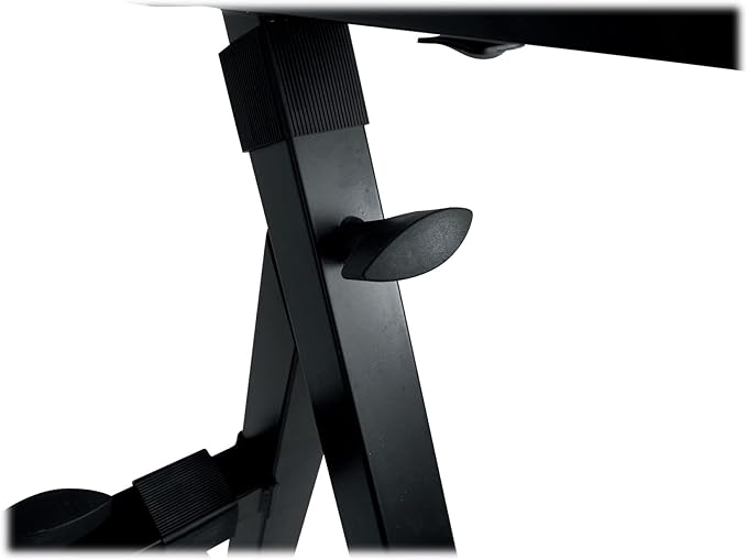 Rockville Z55 Z-Style 2-Tier Piano Keyboard Stand w/ Bag & Headphone Hook – Portable & Sturdy, Height & Width Adjustable, Fits 54/61/76/88-Key Electric Pianos & Keyboards – 250 lb Capacity
