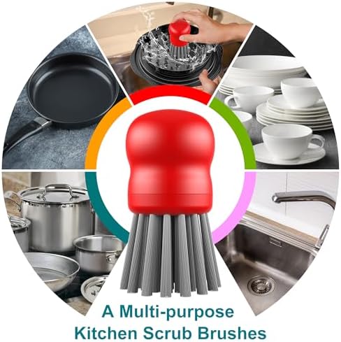 Mini Dish Brush for Cleaning Chicken Shredder, Long Bristles - Image 5