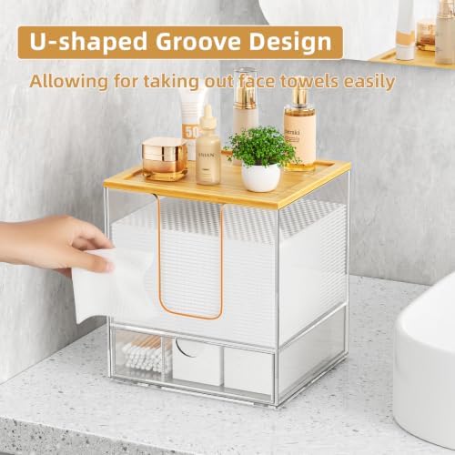 VITVITI Acrylic Disposable Face Towel Holder, Clean Container Box - Image 2