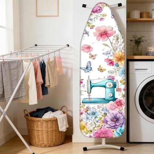 Nuxovilar Floral Cotton Ironing Board Cover 15x54 Inches Fabric - Image 2