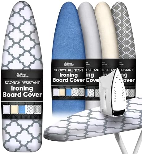 Home Intuition Iron Scorch Resistant Ironing Board Cover and Pad, Standard Size by HomeIntuition