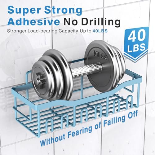 EUDELE Shower Caddy 2 Pack, Adhesive Shower Organizer - Image 4