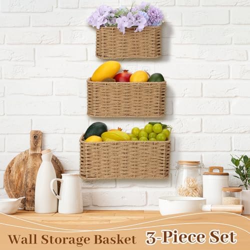 3 Piece Boho Wall Hanging Baskets - Image 2