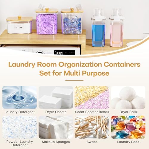Homde Clear Laundry Detergent Dispenser: Reusable 3+2 Pack - Image 5