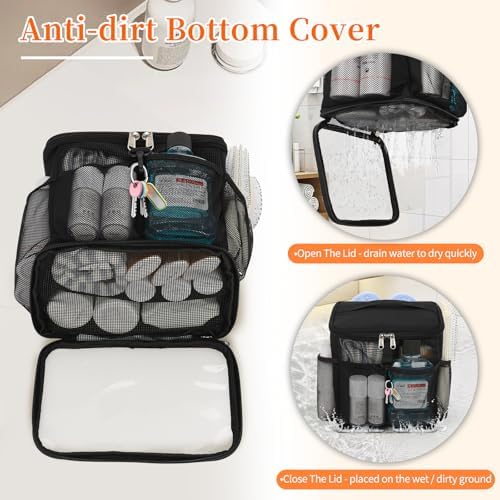 CUBETASTIC Shower Caddy Portable Mesh Shower Tote - Image 6