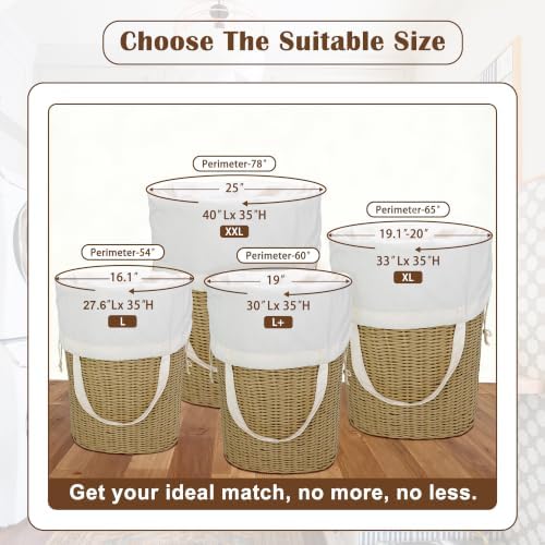 Cotton Canvas Laundry Bag 30"Wx 35"H, Thick Laundry Bag, 1 Pack - Image 4