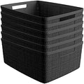 Curver Set of 6 Medium 12L Jute Decorative Plastic Organization and Storage by Unknown