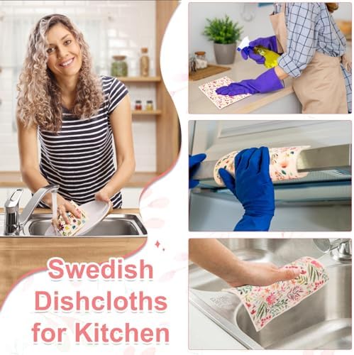 Lucomb 10 Pack Swedish Dishcloths - Image 6