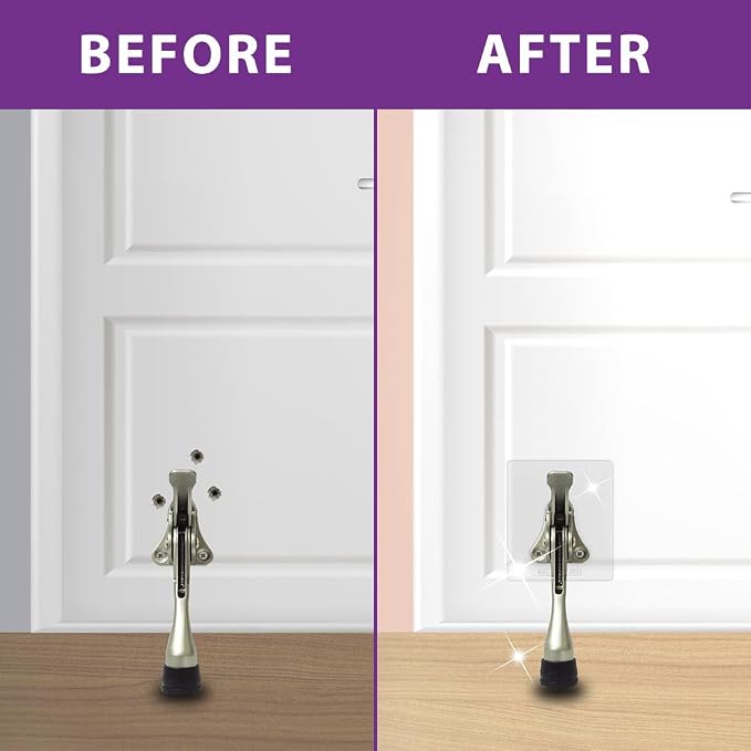 Door Stopper with Adhesive Bracket Stickers, No Drilling or Tools Needed - Image 9