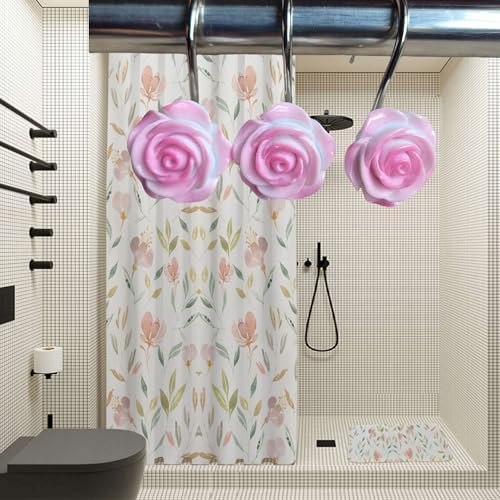 Two Fish Home Fashions Set of 12 Decorative Christmas Tree Resin Shower Curtain - Image 3