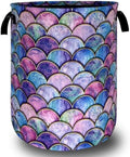 Mermaid Scales Laundry Basket Oxford Cloth Foldable Hamper 18.9x16.5 Inch by Unknown