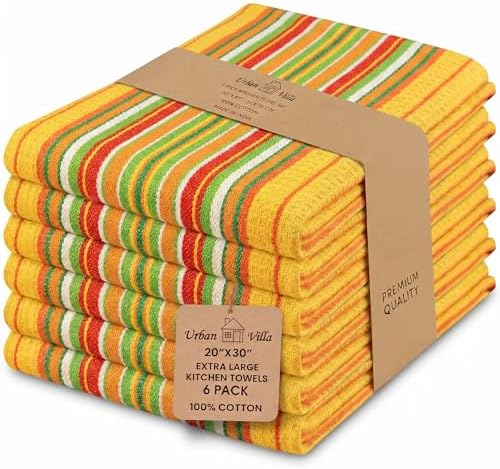 Urban Villa Kitchen Towels Cotton Dish Towels 20”x30” Mustad by CottonTrends