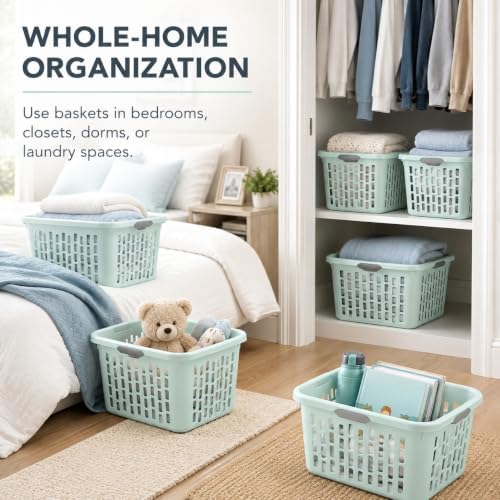 Mint Laundry Basket 6-Pack, 1.5 Bushel Square - Image 5