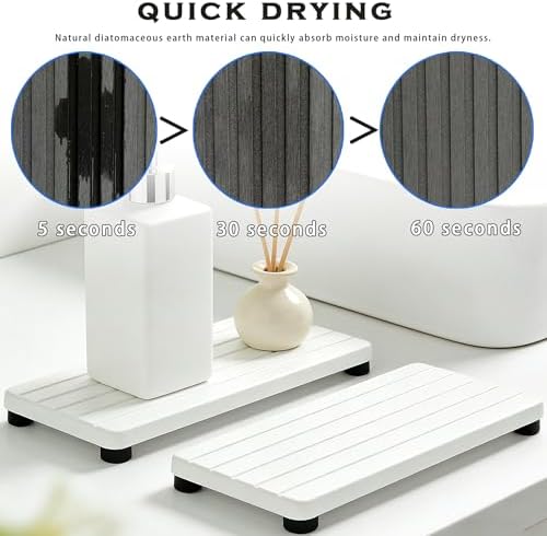 2PCS Stone Drying Tray, Water Absorbing Stone Tray - Image 2
