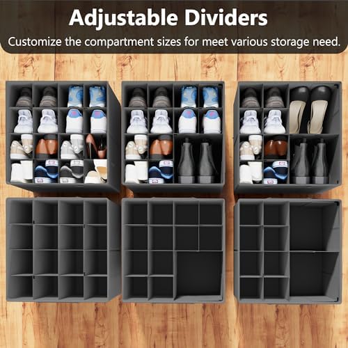 SUOCO 2 Pack Shoe Organizer for Closet, Fits up to 32 Pairs, Small Space Shoe - Image 2