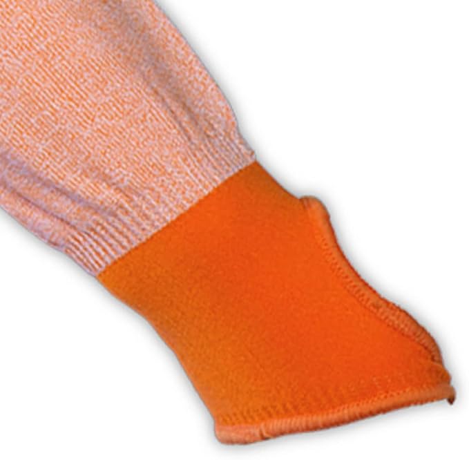 MAGID M-GARD DX Technology ANSI A4 Cut-Resistant Arm Sleeve with Thumb Slot, 12 Pair, 22” Length, Orange