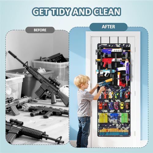 Over The Door Organizer for Toy Gun, Toy Storage Toys Organizer, Camouflage - Image 3