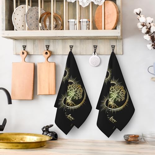 Live Laugh Love Kitchen Towels Decorative Set Tree Life Tea Towel - Image 3