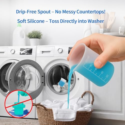 Laundry Detergent Cup, Silicone Laundry Detergent Measuring Cup, 100ml Soft - Image 3