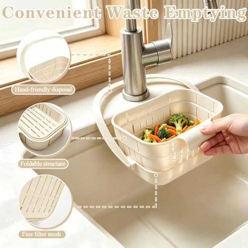 Foldable Hanging Sink Drain Basket, Hanging Sink Basket - Image 4