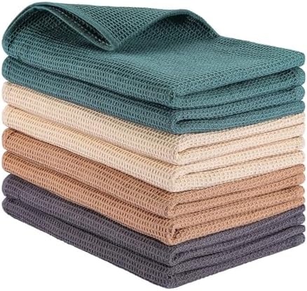 PY HOME & SPORTS 8 Pack Cotton Waffle Weave Kitchen Towels 17 x 25, Super by PYHOMESPORTS