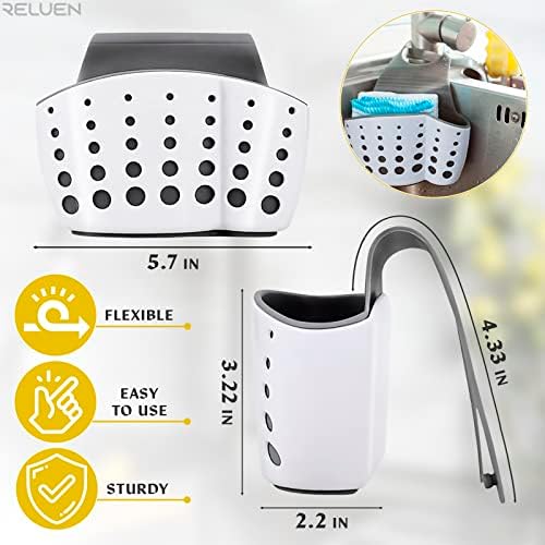 Hanging Sponge Holder for Kitchen Sink, Over Faucet Silicone Caddy - Image 2