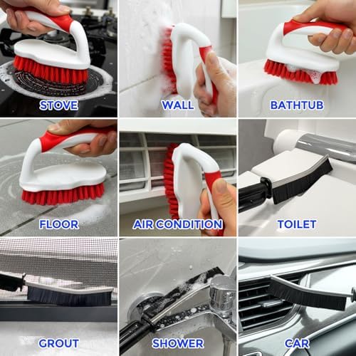 Holikme 6 Pack Cleaning Brush Scrub Brush Kitchen Brush - Image 4