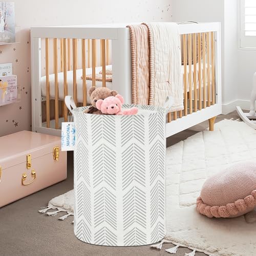 Round Laundry Basket Collapsible Storage Hamper Organizer Arrowhead - Image 5