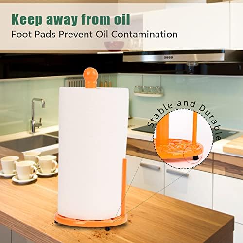 Orange Cast Iron Paper Towel Holder - Image 4