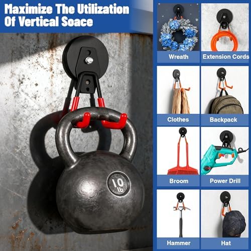 Heavy Duty Garage Magnetic Hooks 4 Pack - Image 4