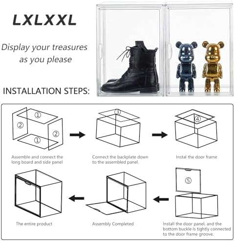 LXLXXL Clear Acrylic Display Case, Stackable Plastic Storage Bins - Image 6