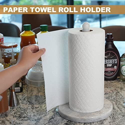 Koville African Natural Marble Paper Towel Holder Countertop, Genuine Stone - Image 5