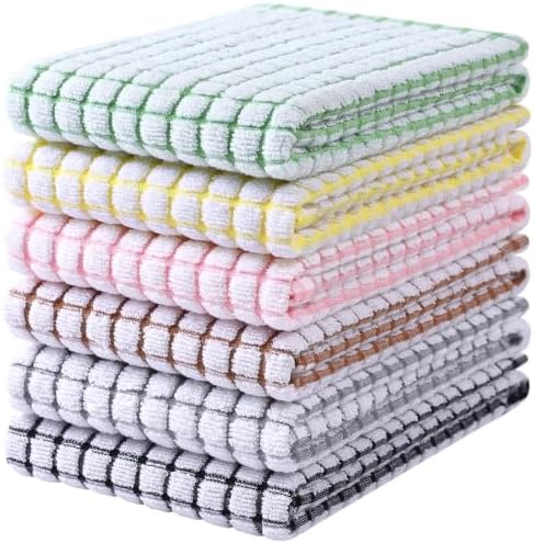 Mordimy Cotton 6 Pack Terry Kitchen Towels, 16 x 25 Inches by Mordimy