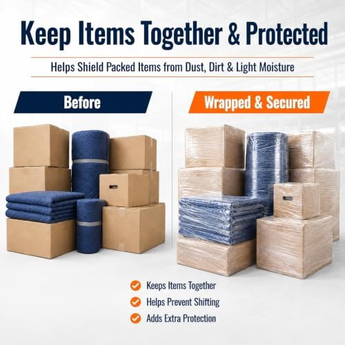 Plastic Wrap for Moving, 2 Pack 15 in x 1000 ft Shrink Wrap - Image 5