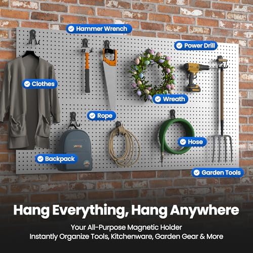 4 Pack Large Magnetic Hooks Heavy Duty Extra Strong Magnetic Garage Hooks Big - Image 3