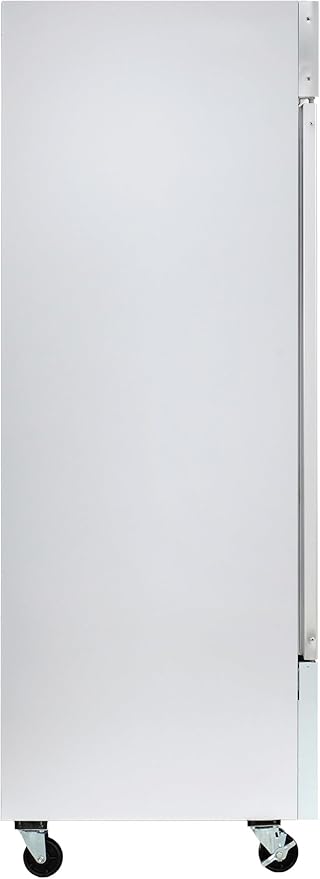 Kratos Commercial Three Door Merchandising Refrigerator, Large Swing Glass Door White Mobile Display Refrigerator for Markets and C Stores, 78" Wide, LED Lighting, 115V (67K-213)