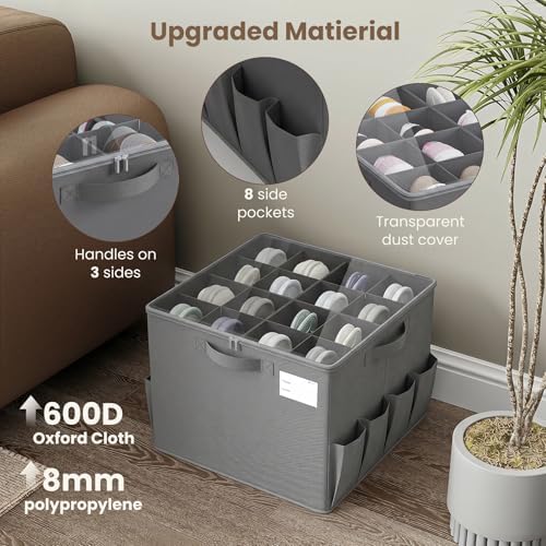 Varhomax Shoe Organizer Box for Closet, Fabric Storage Basket - Image 5