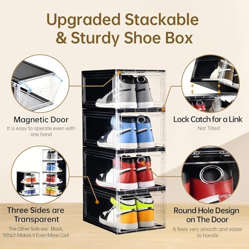 10 Pack Shoe Storage, Stackable Shoe Organizer - Image 4