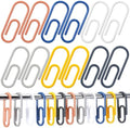 CroBlissful Bohemian Color 12 Pcs Jumbo Paper Clips Shower Curtain Hooks Rings by CroBlissful