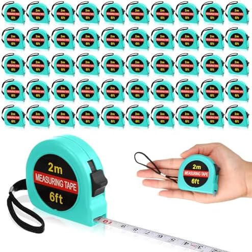 Copkim 50 Pcs Small Tape Measure Bulk 6 Ft 2M Mini Measuring Retractable Metric by Copkim