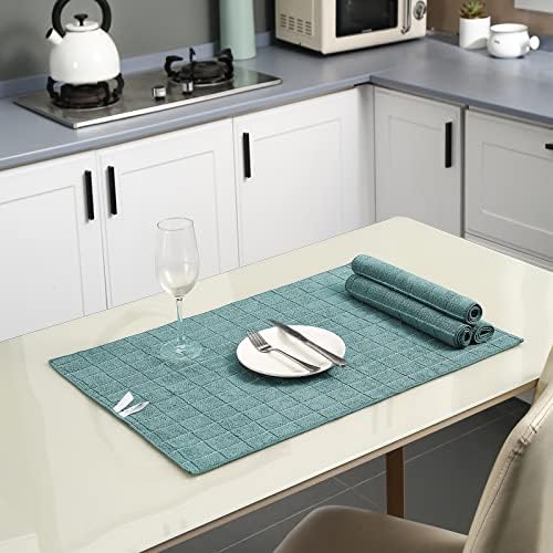 Puomue Microfiber Kitchen Towels and Dishcloths Set, 26 X 18 Inch and 12 X 12 - Image 5
