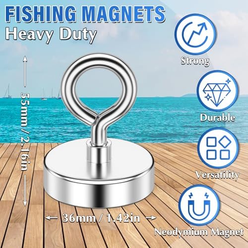 1.42 Inch Neodymium Fishing Magnet, 150 LB Strong Magnet Fishing - Image 5